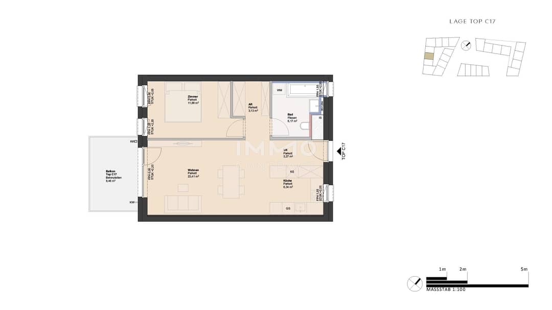 2-Room New Build Apt Linz, 54m²