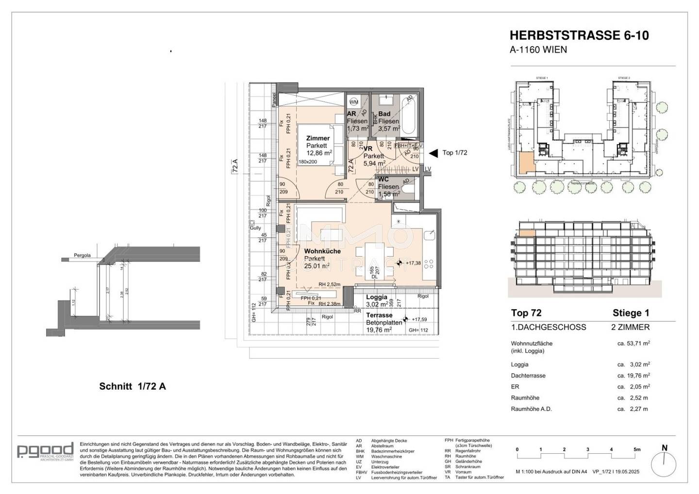 Dachgeschosswohnung Terrasse nahe Brunnenmarkt