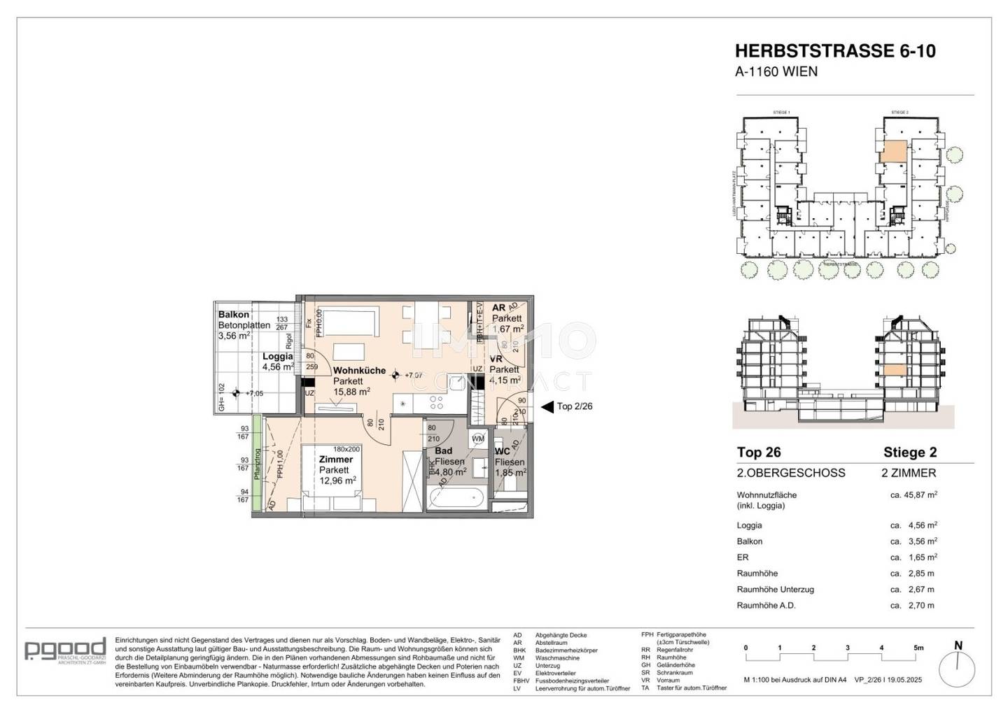 New build apartment at Arik Brauer Park with balcony and loggia