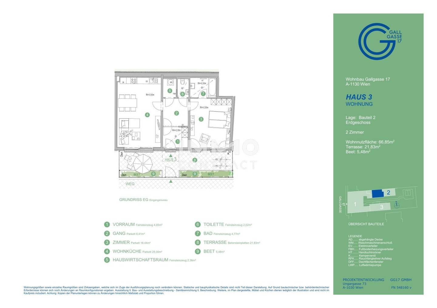 Apartment with terrace barrier free quiet location