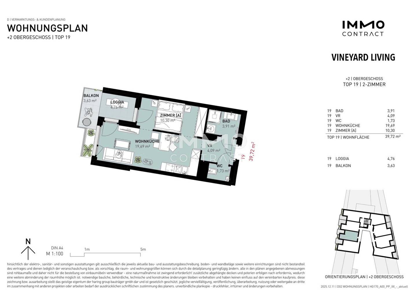 Apartment new build first occupancy at Nussberg Döbling