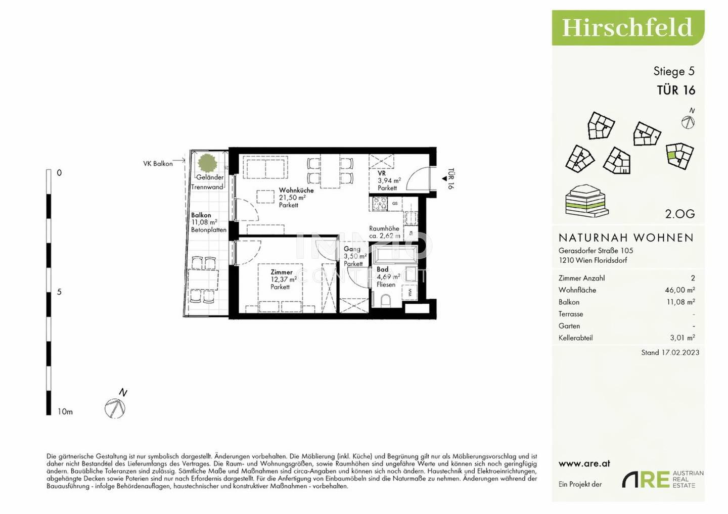 Neubau Erstbezug Wohnung Naturnah mit Balkon