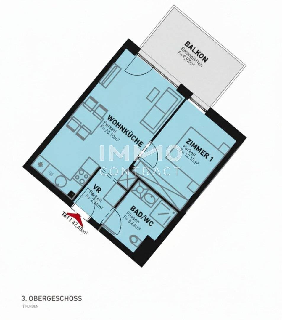Apartment near the Alte Donau first occupancy commission free