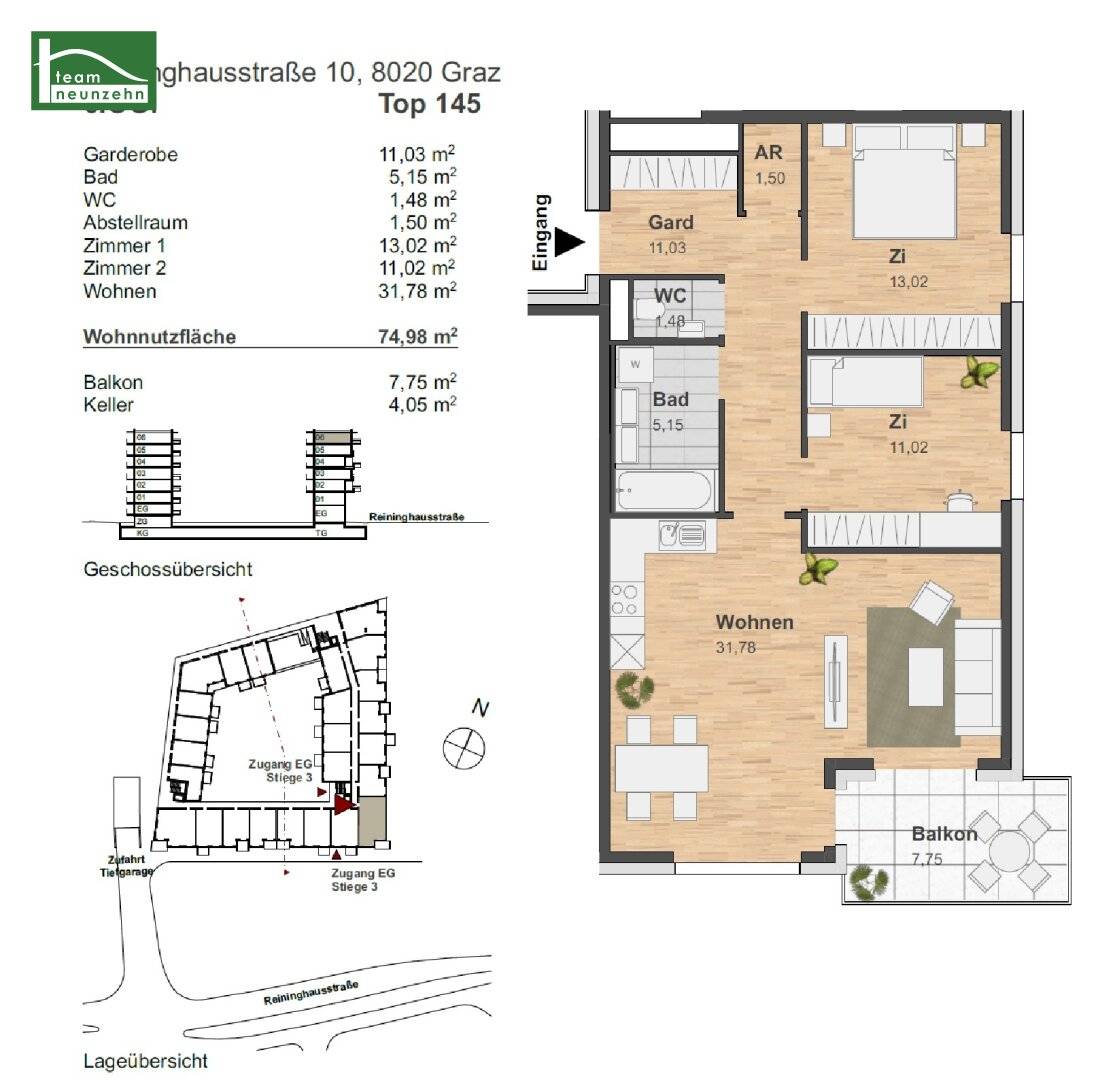 PROMOTION 1 MONTH RENT-FREE! - Dream 3-room apartment with outdoor area in the Reininghausgründen!
