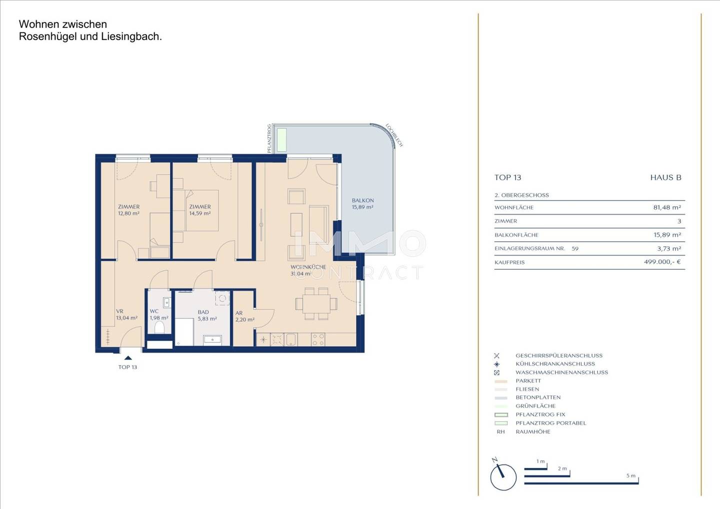 Wohnung Erstbezug großer Balkon
