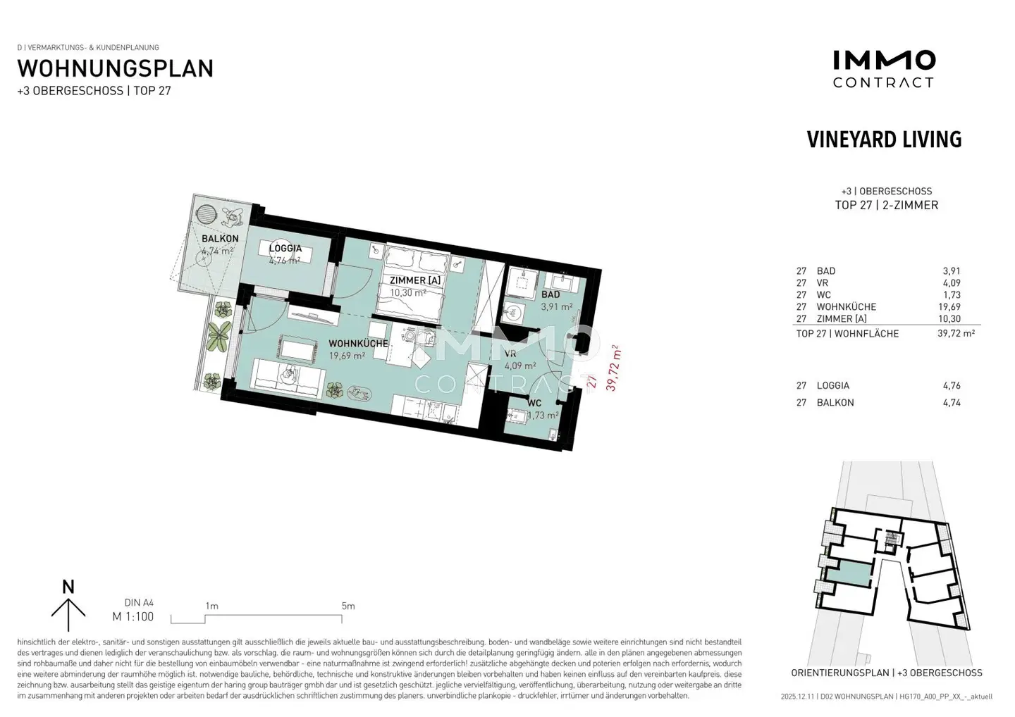 Apartment new build with loggia near Nussberg