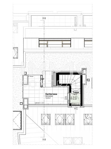 Dachgeschosswohnung mit Dachterrasse nahe Alte Donau