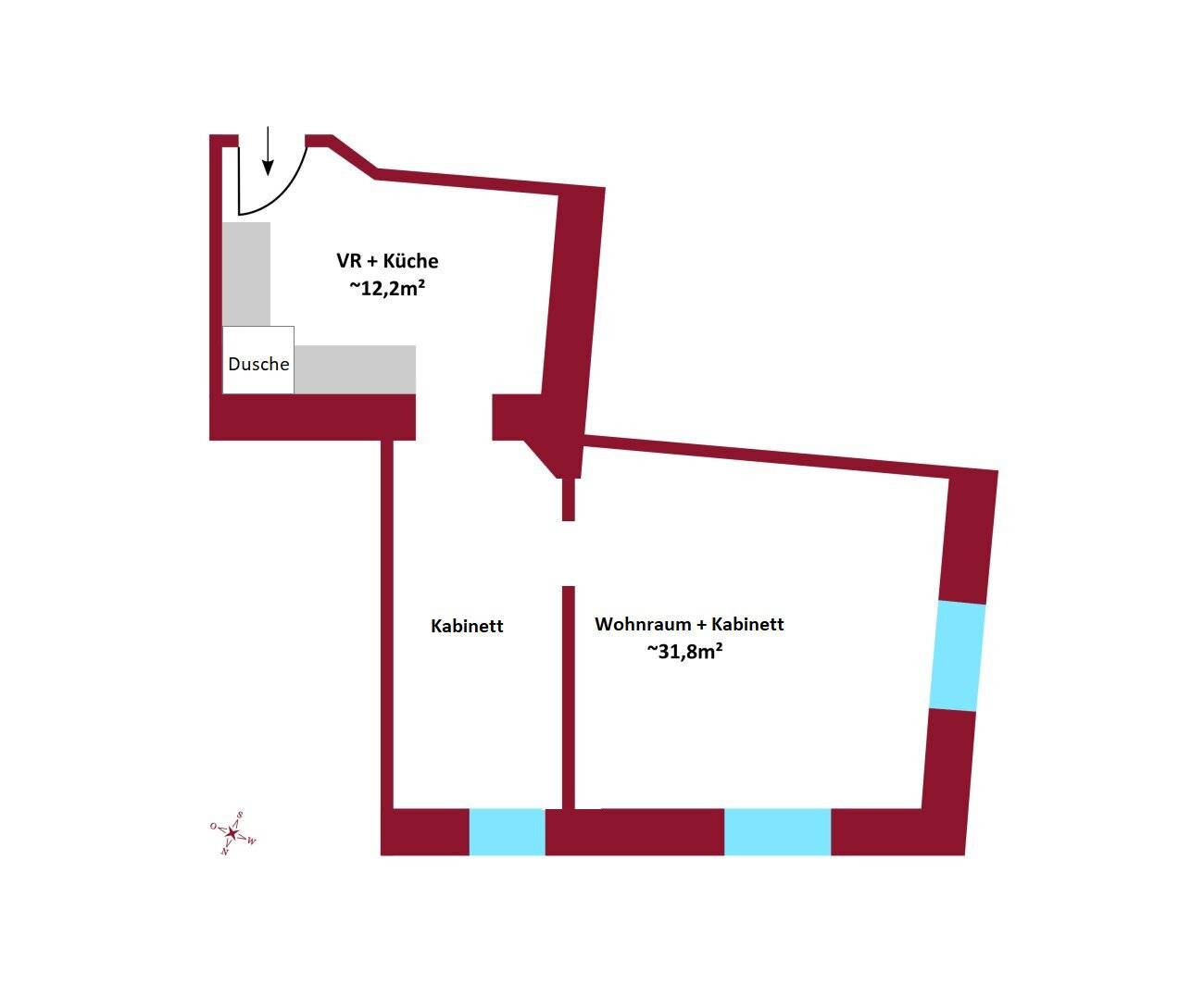 Recently renovated apartment in Hernals with bright rooms