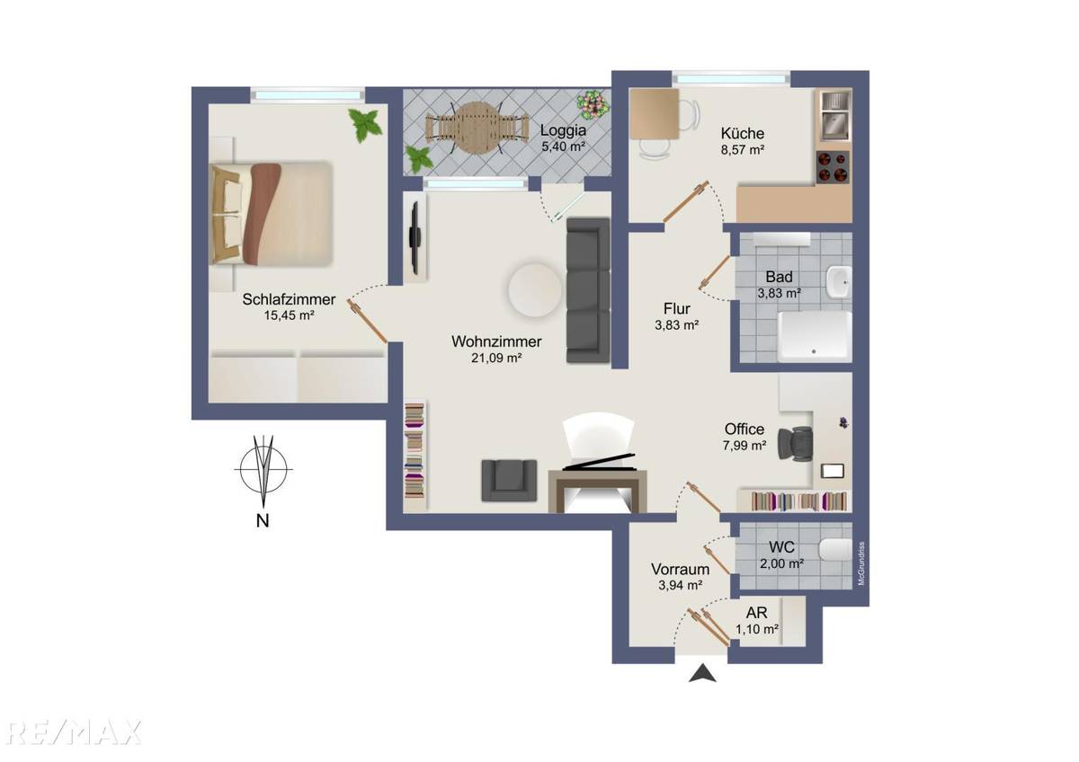 Helle Wohnung mit Blick, Graz-Geidorf