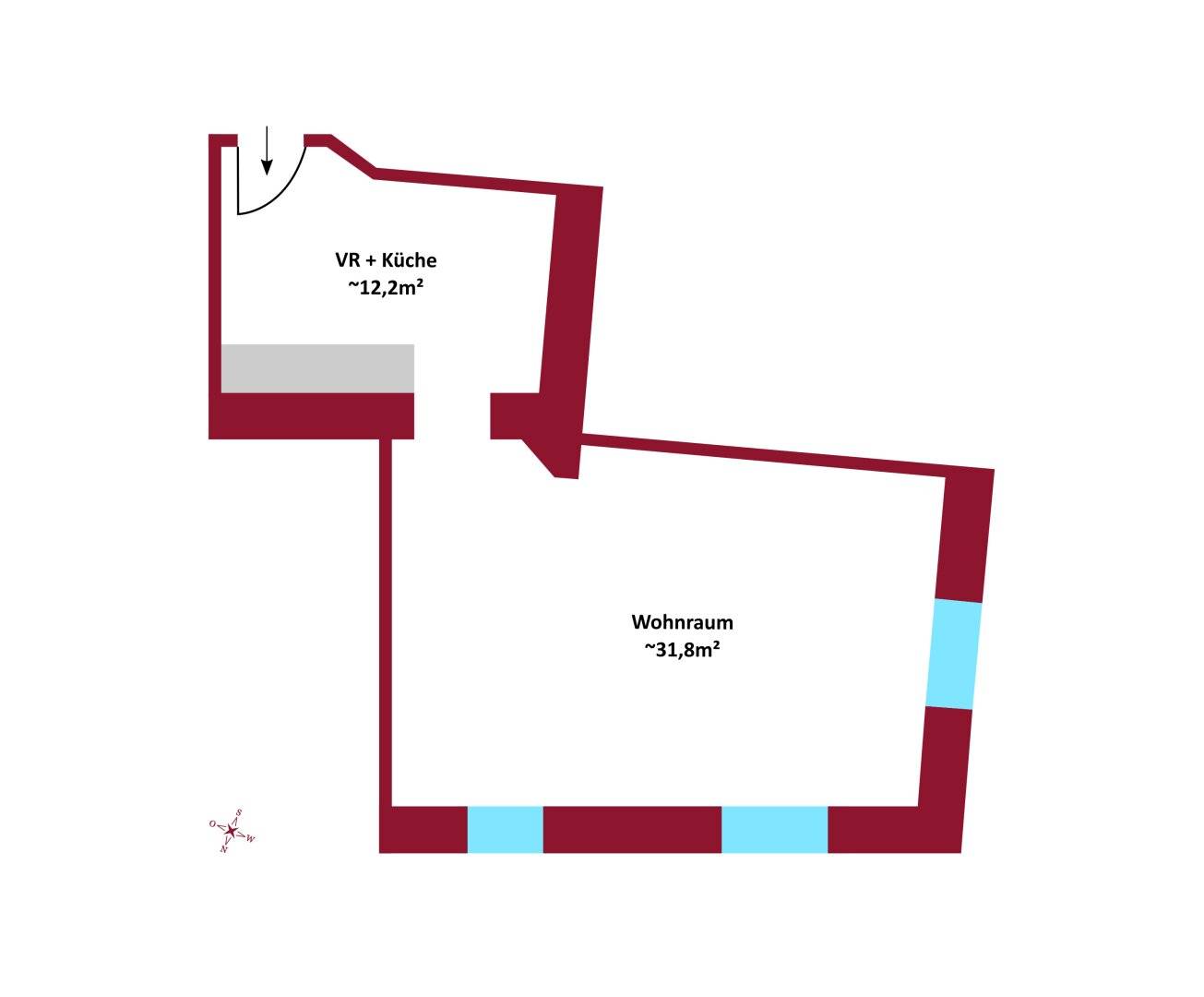 Wohnung permanently rented completely renovated