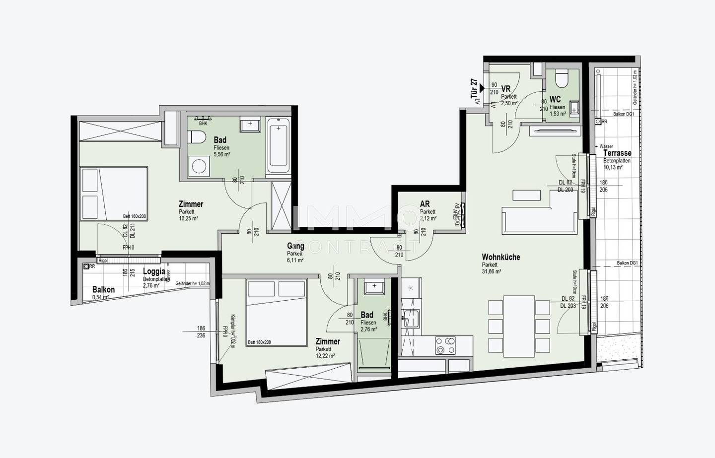 Erstbezug Wohnung nahe Alte Donau mit Terrasse