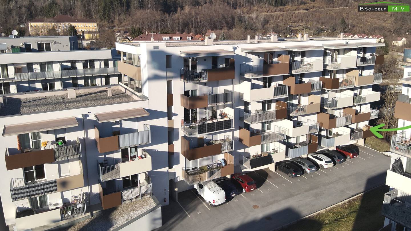 Neubau Wohnung Mur Blick Südbalkon