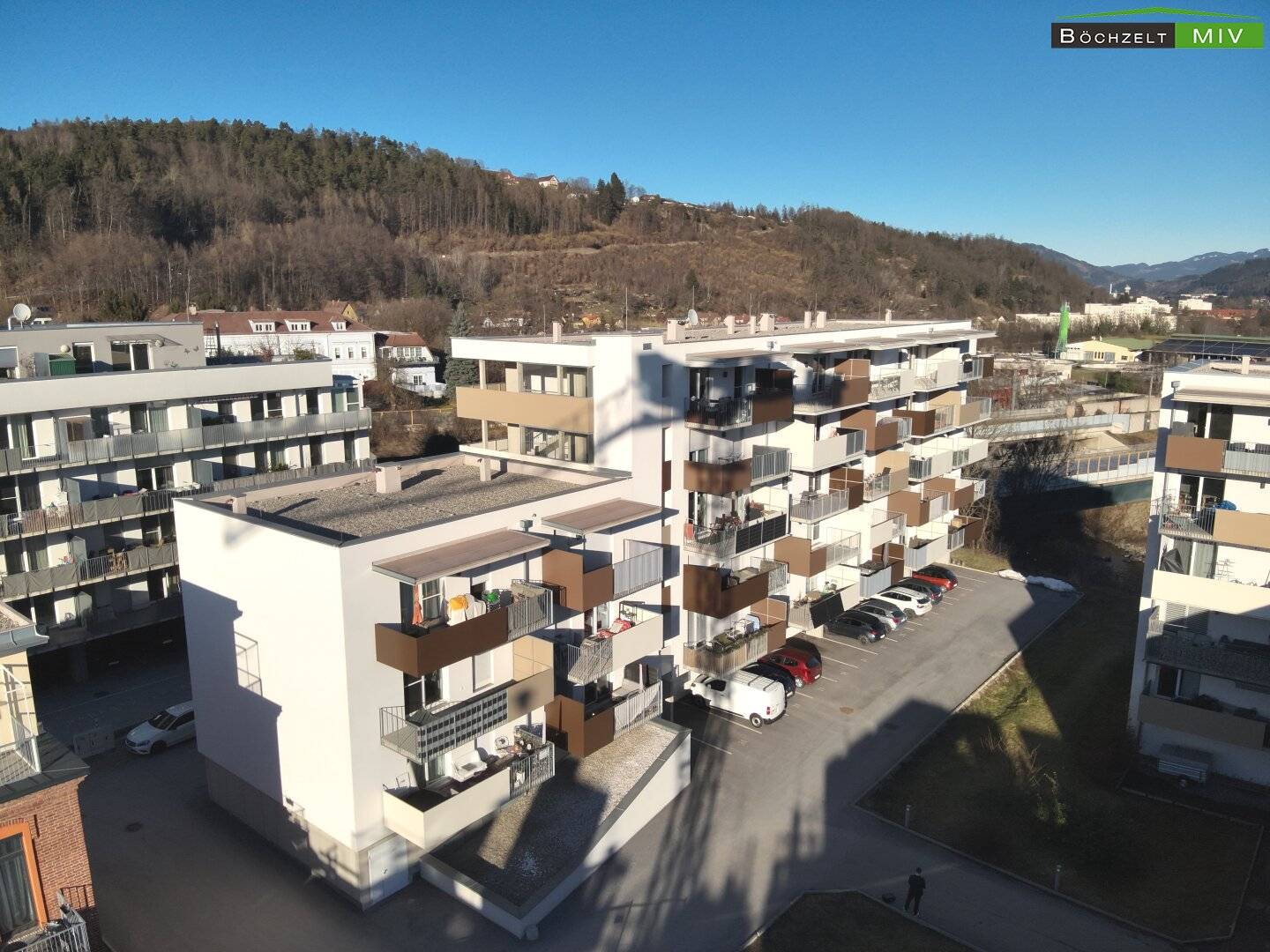 Neubau Wohnung Mur Blick Südbalkon