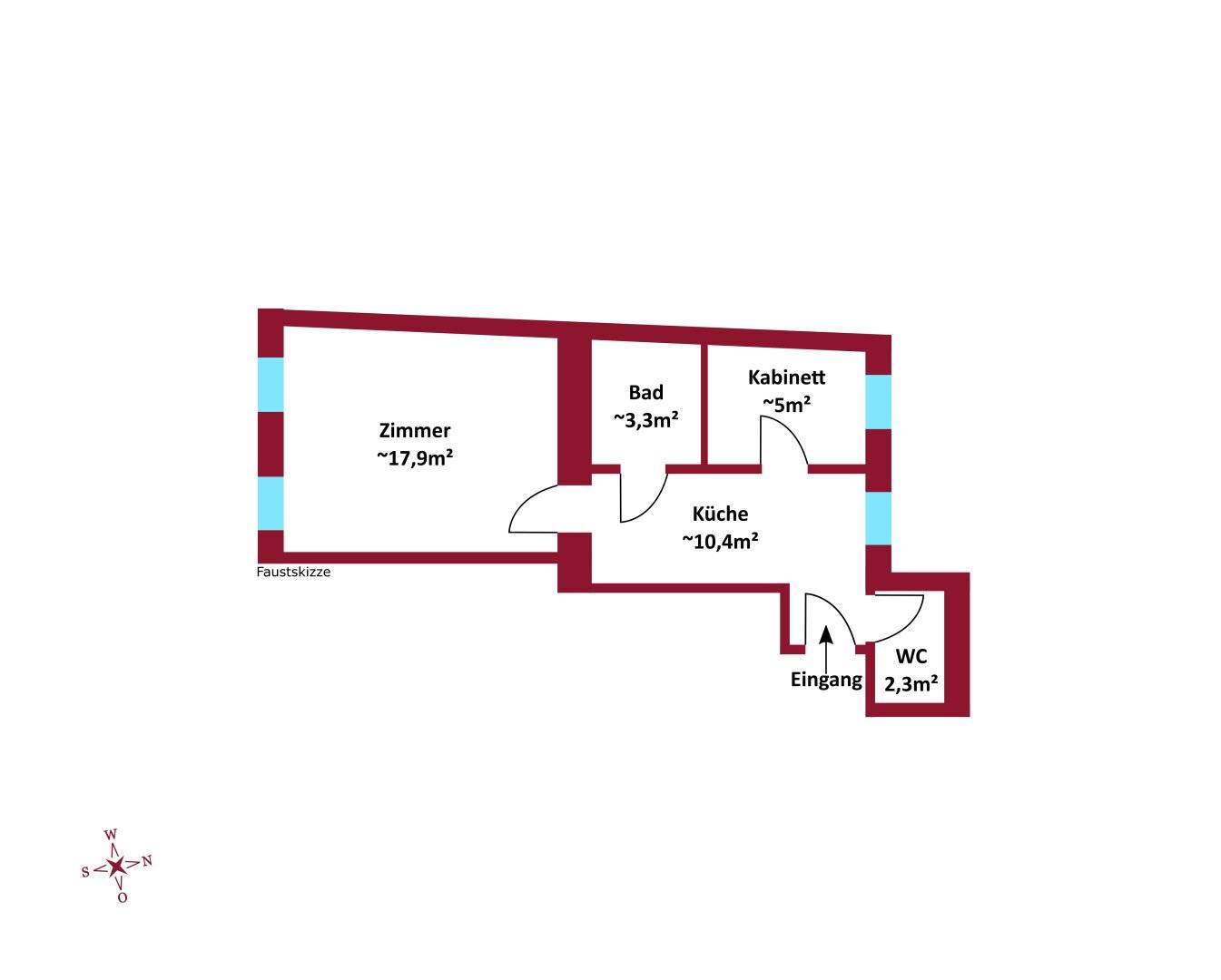 Apartment near U1 with lift and attic view