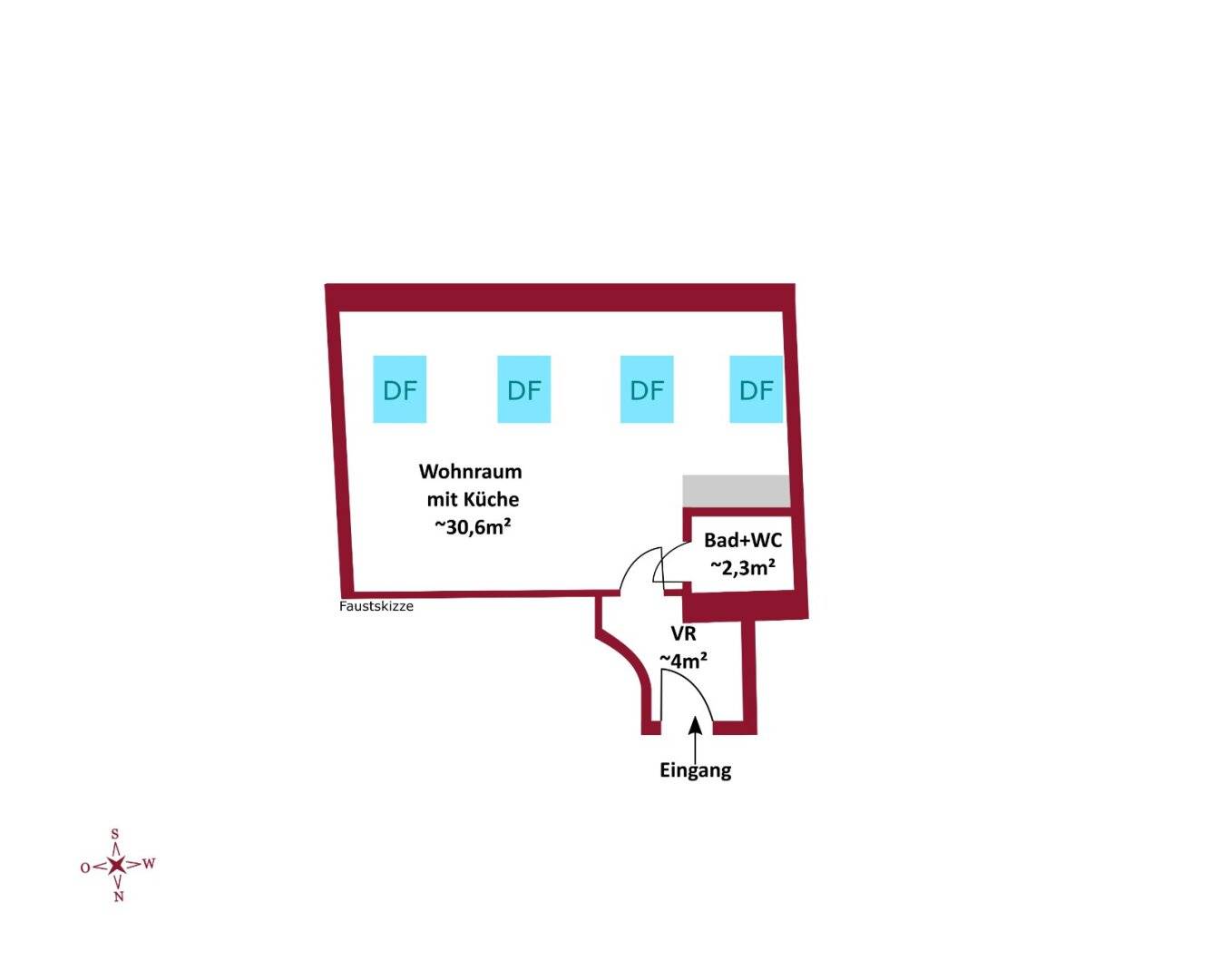Apartment near U1 with flexible layout