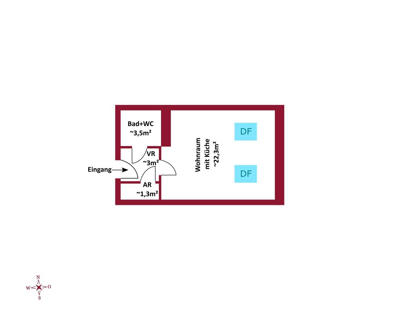 Apartment with elevator and flexible layout near U1