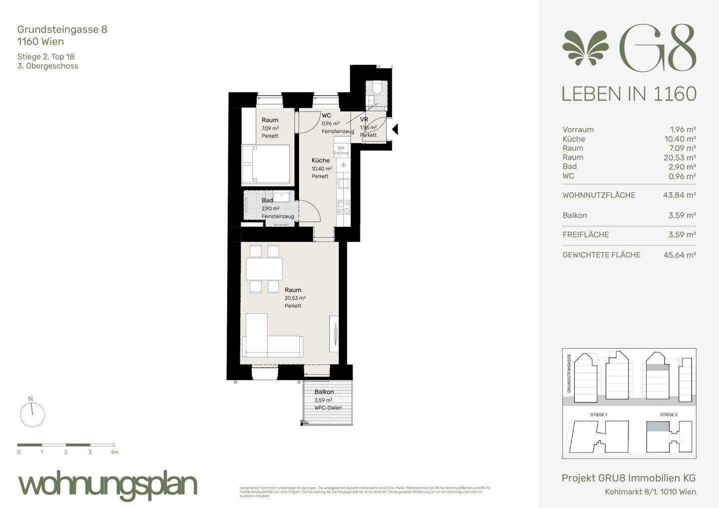 Wohnung nahe Brunnenmarkt im sanierten Altbau