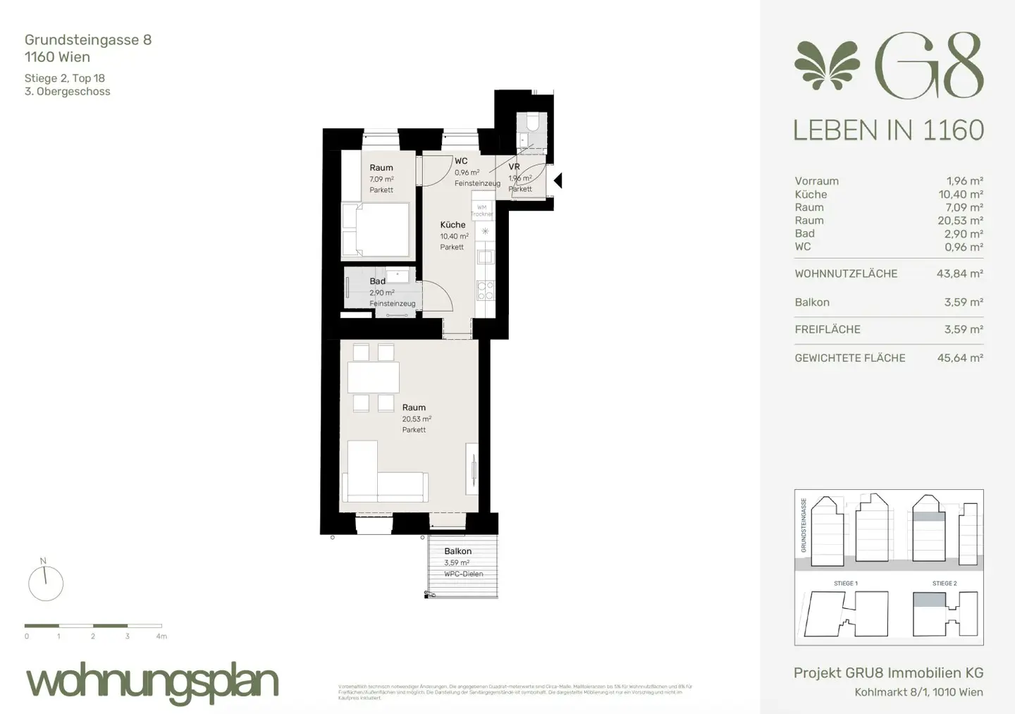 Wohnung nahe Brunnenmarkt im sanierten Altbau