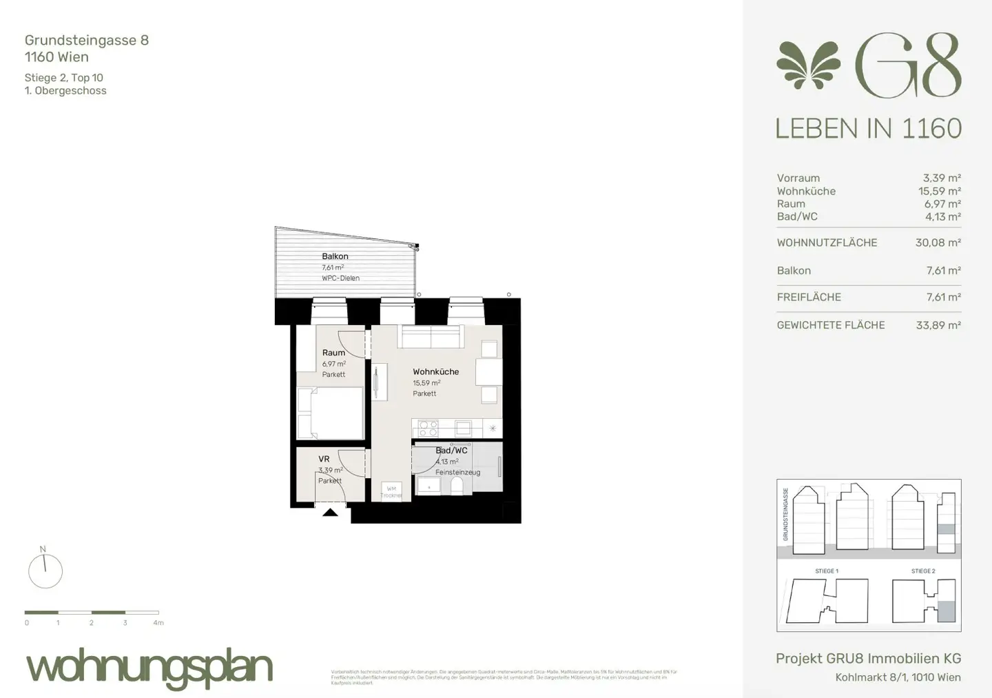 Wohnung ruhiger Altbau nahe Brunnenmarkt Balkon