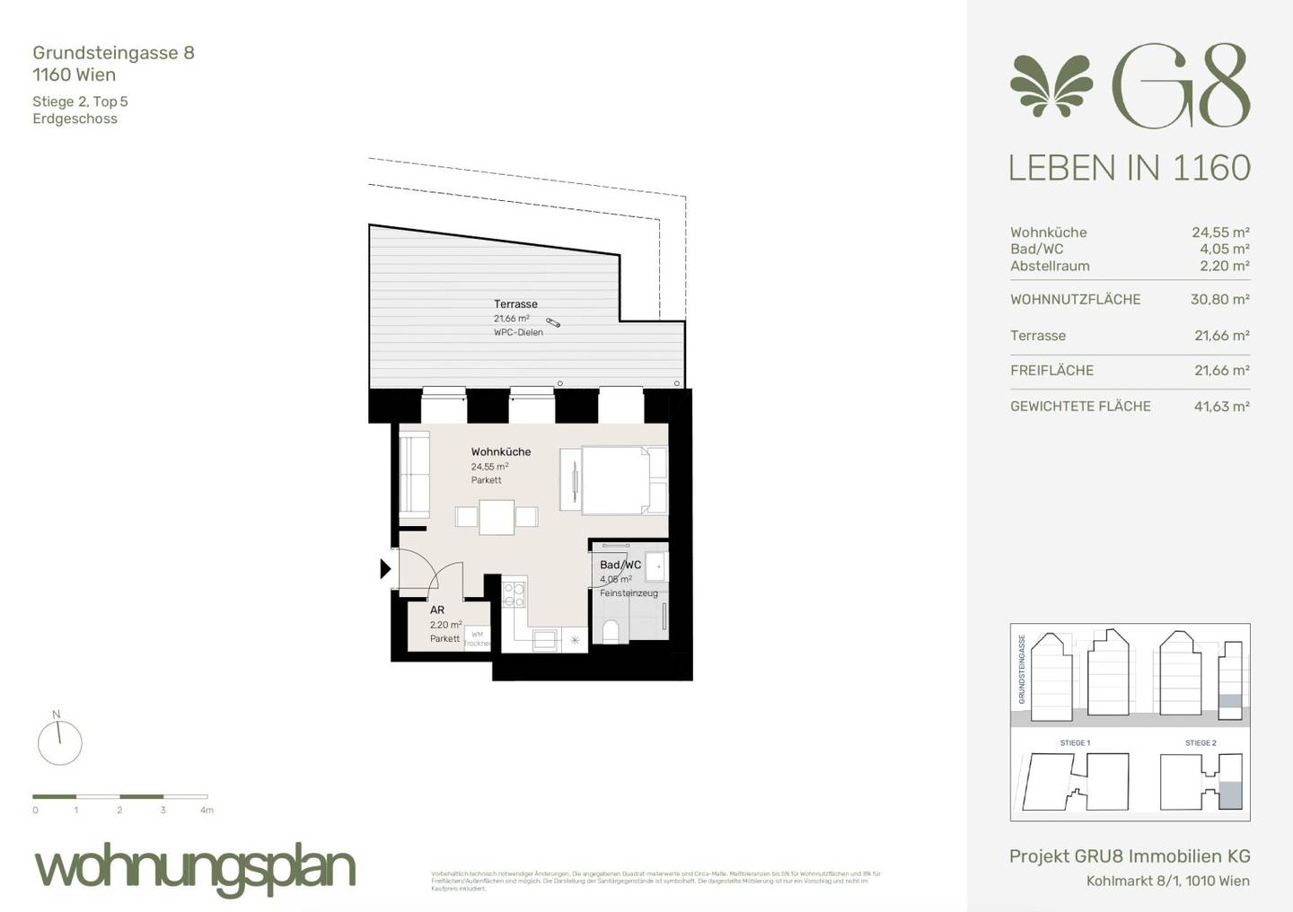 Erdgeschosswohnung mit Terrasse Altbaustil