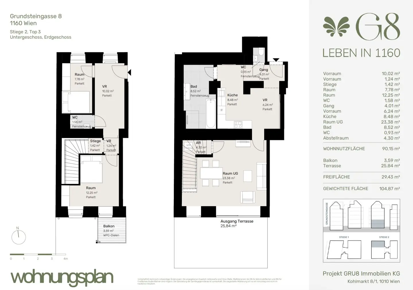 First occupancy ground floor apartment terrace