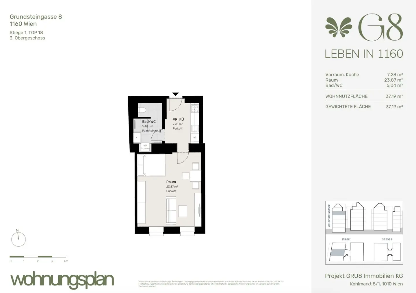 Renovated historic apartment near Brunnenmarkt U6