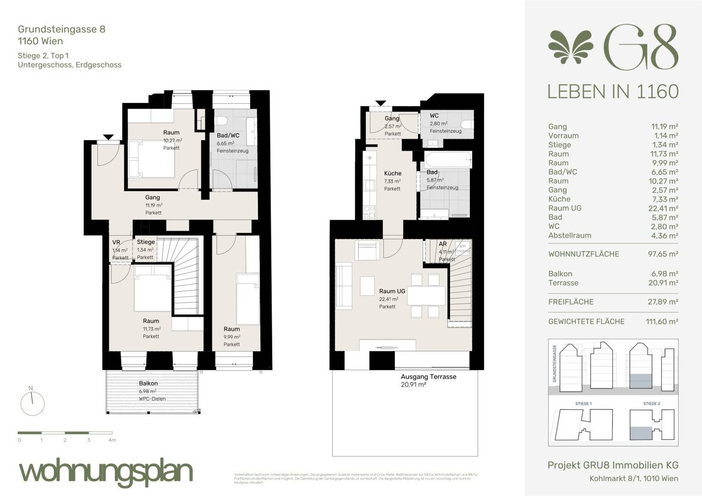 Erdgeschosswohnung Balkon nahe Brunnenmarkt