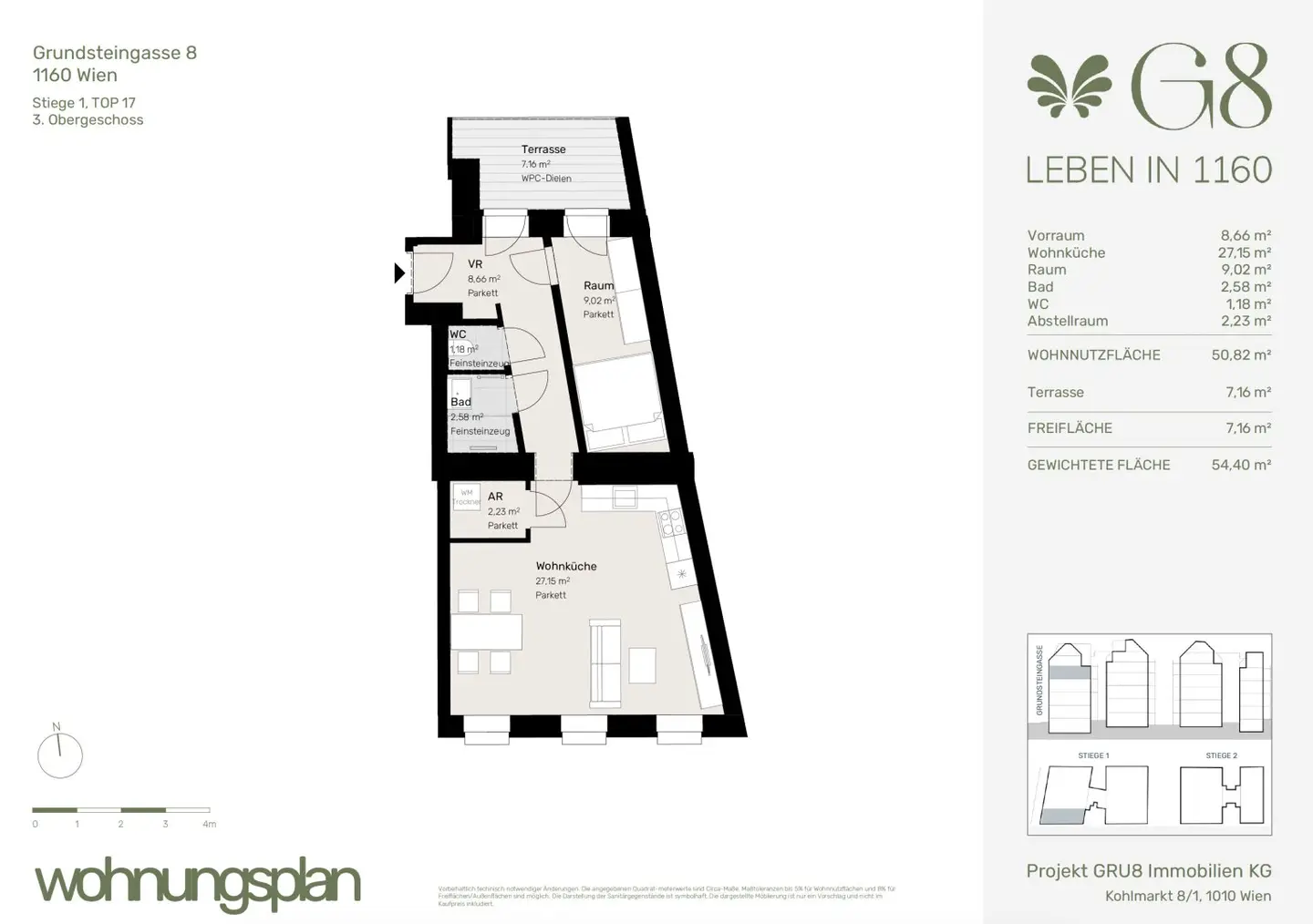 Altbauwohnung mit Terrasse nahe Brunnenmarkt