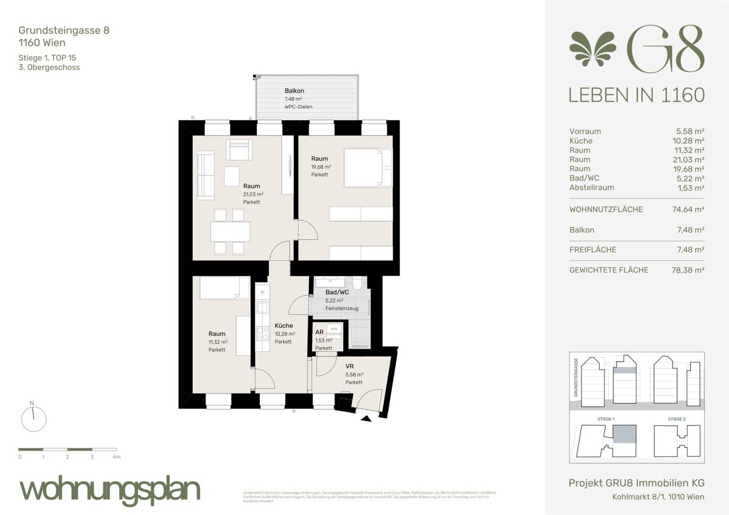 Renovated historic apartment with pellet heating