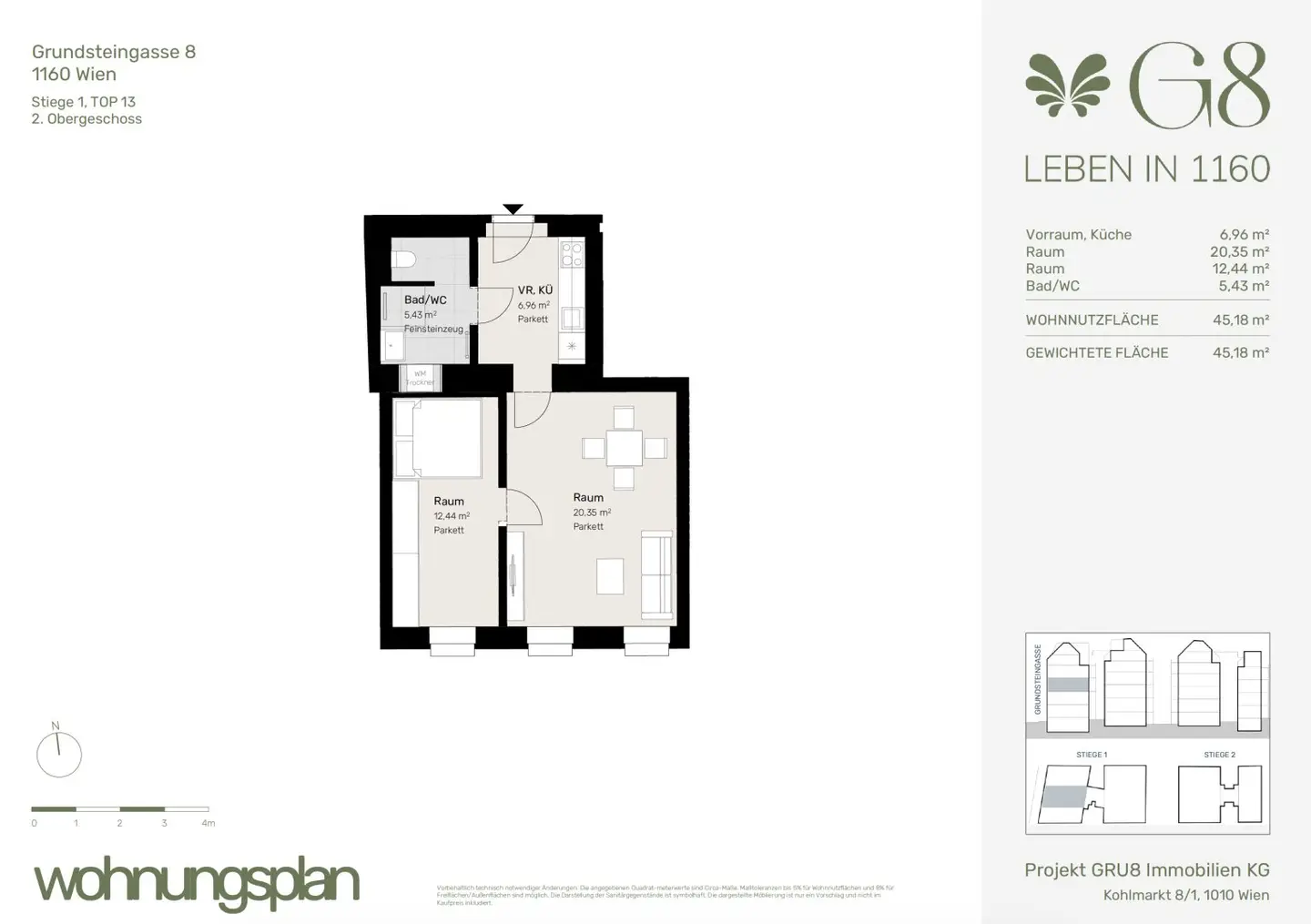 First occupancy renovated historic apartment near Brunnenmarkt