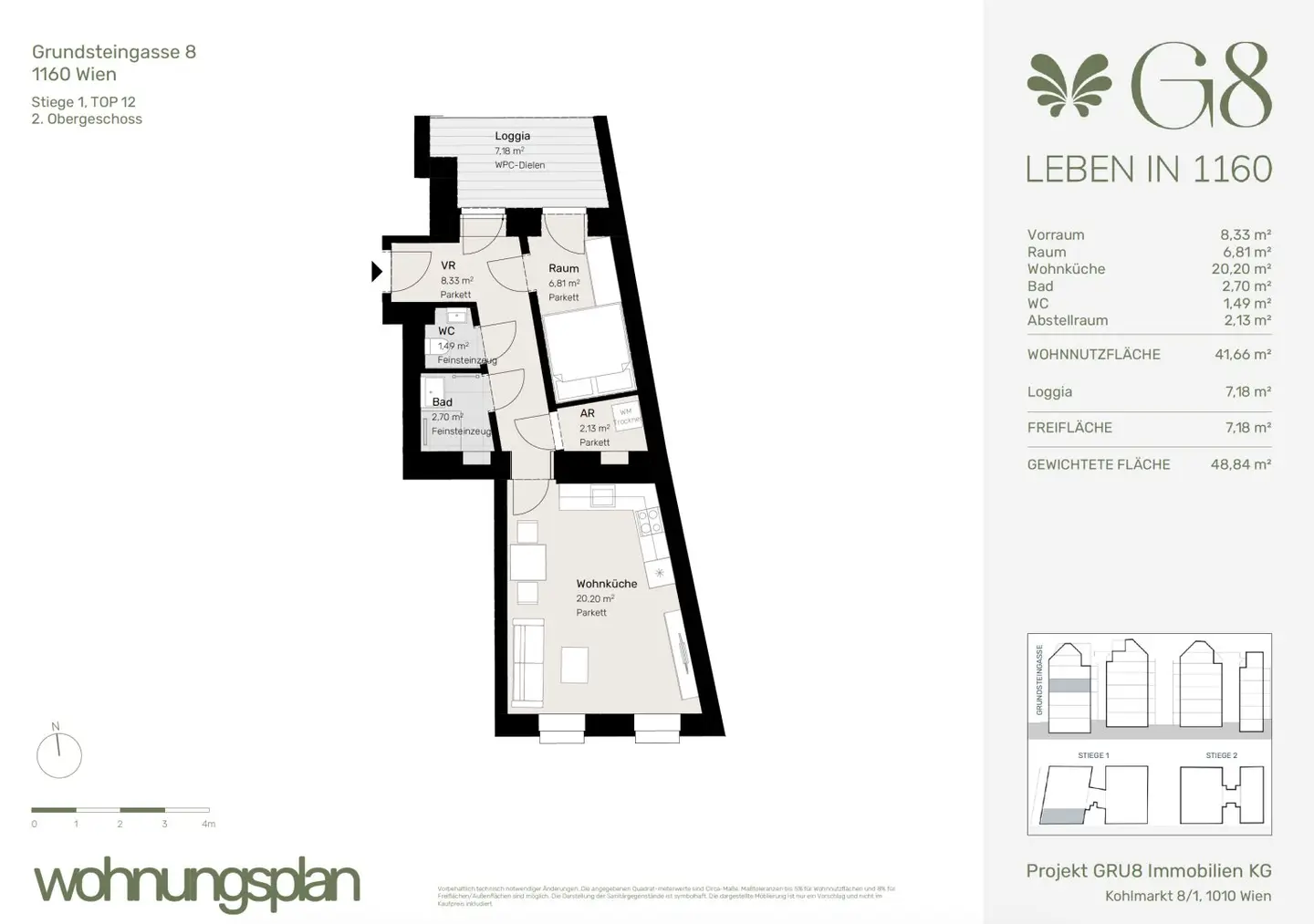 First occupancy apartment loggia Brunnenmarkt