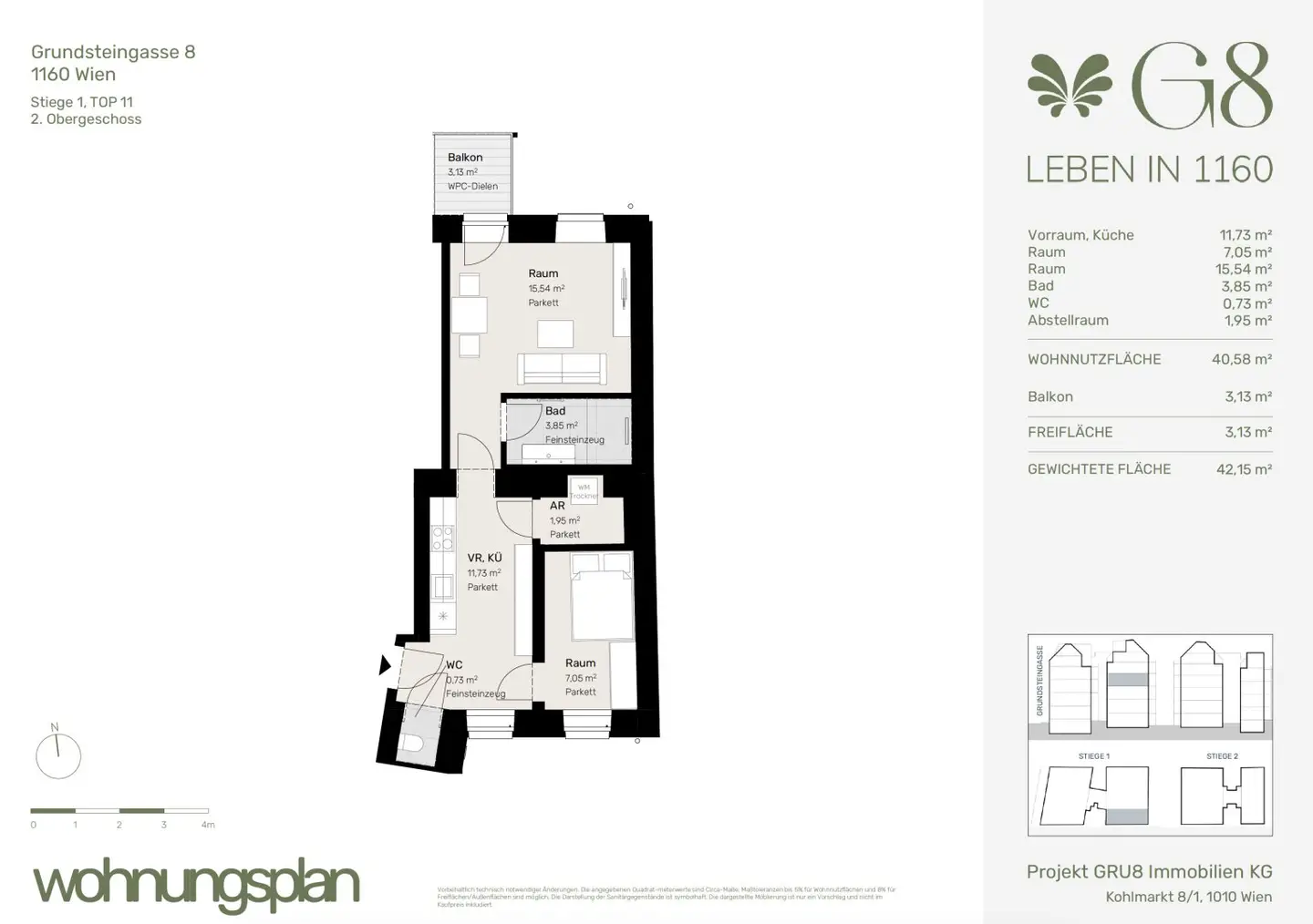Historic apartment with balcony near Brunnenmarkt