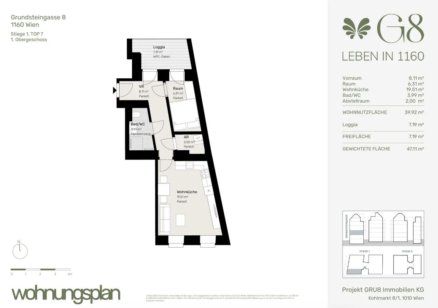 Apartment near Brunnenmarkt with loggia and U6 access
