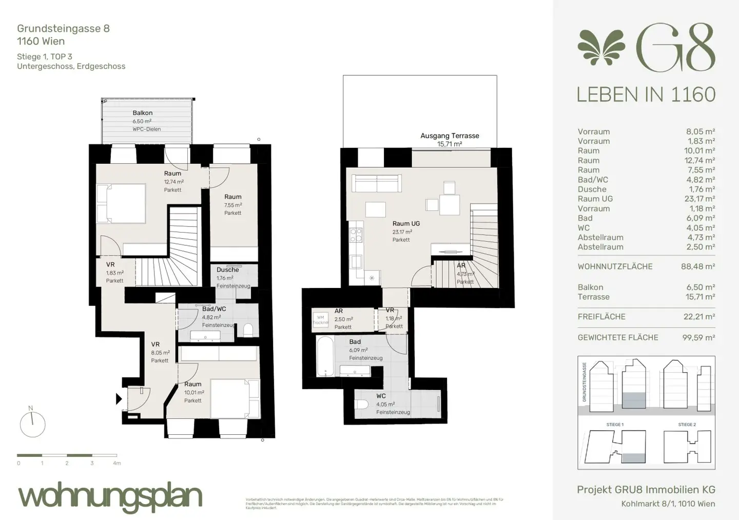 Erdgeschosswohnung Erstbezug Altbau Balkon Terrasse
