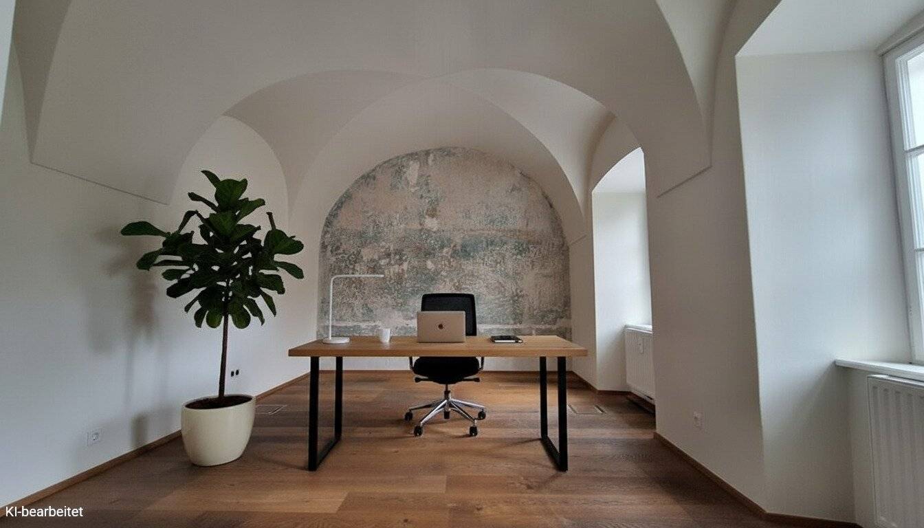 Office with Gallery in Old Building