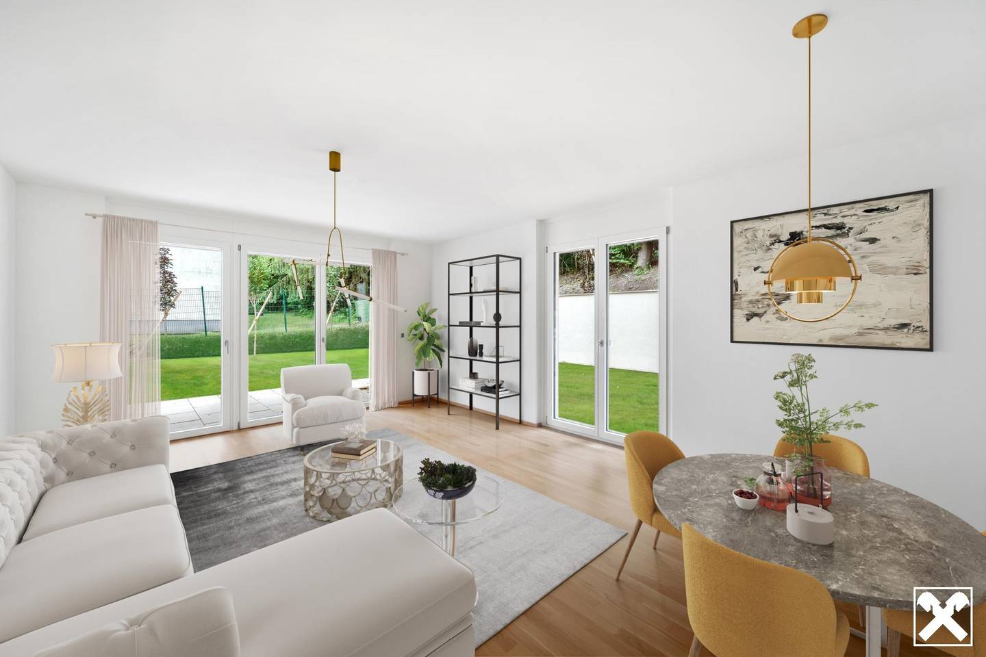 Neubauwohnung mit Garten und Terrasse