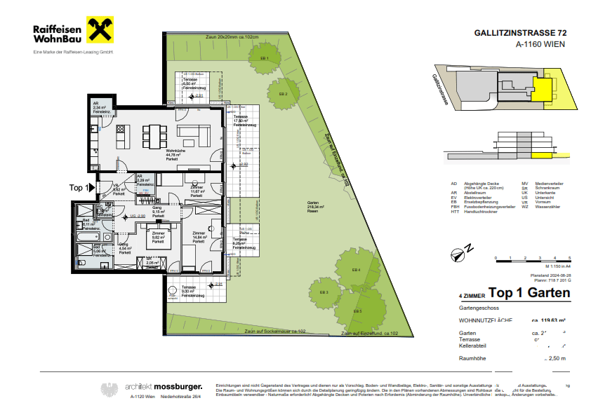 Neubauwohnung mit Garten und Terrasse