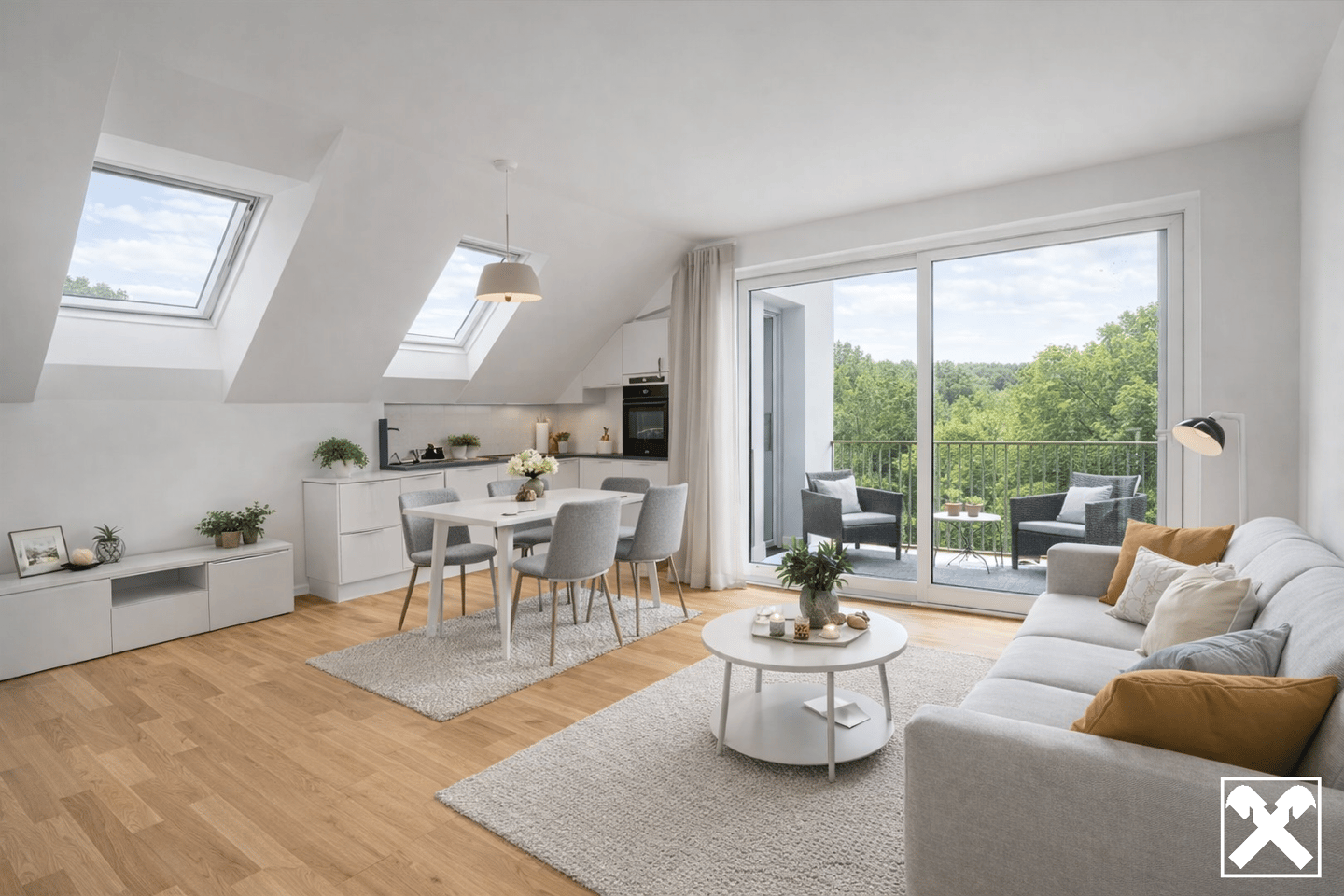 Dachgeschosswohnung am Gallitzinberg mit Balkon