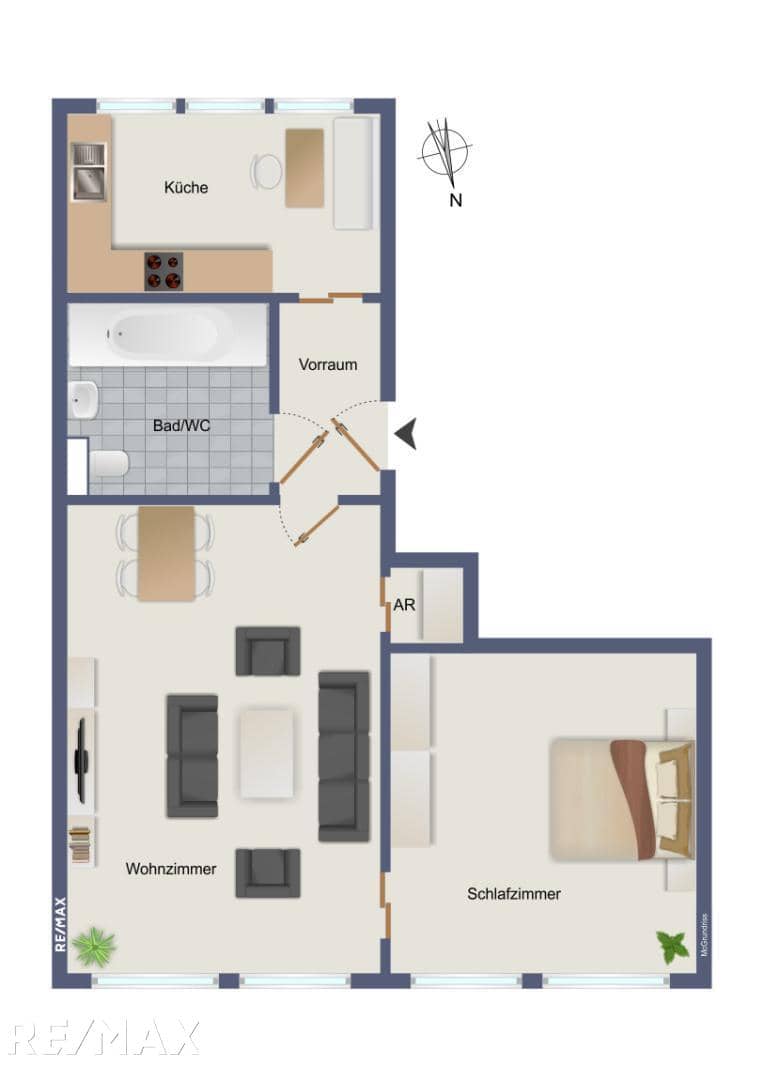 Wohnung in city center with elevator well maintained