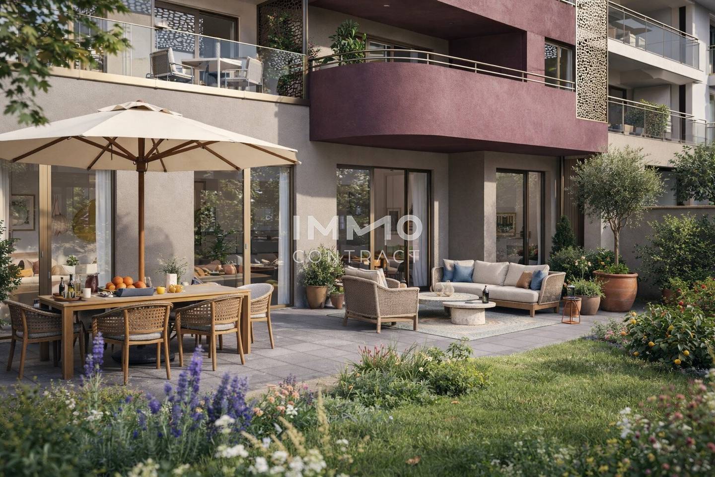 Wohnung mit Garten und Terrasse im Neubau