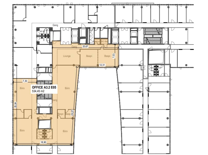 534,45 m²