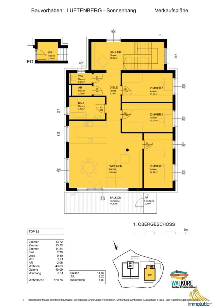 Wohnung mit offener Galerie und Terrasse