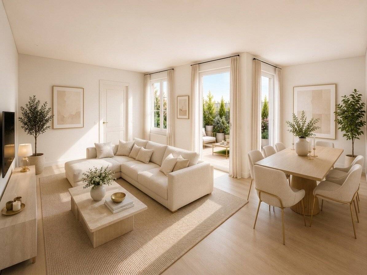 New build apartment at Trillerpark with loggia terrace and garden