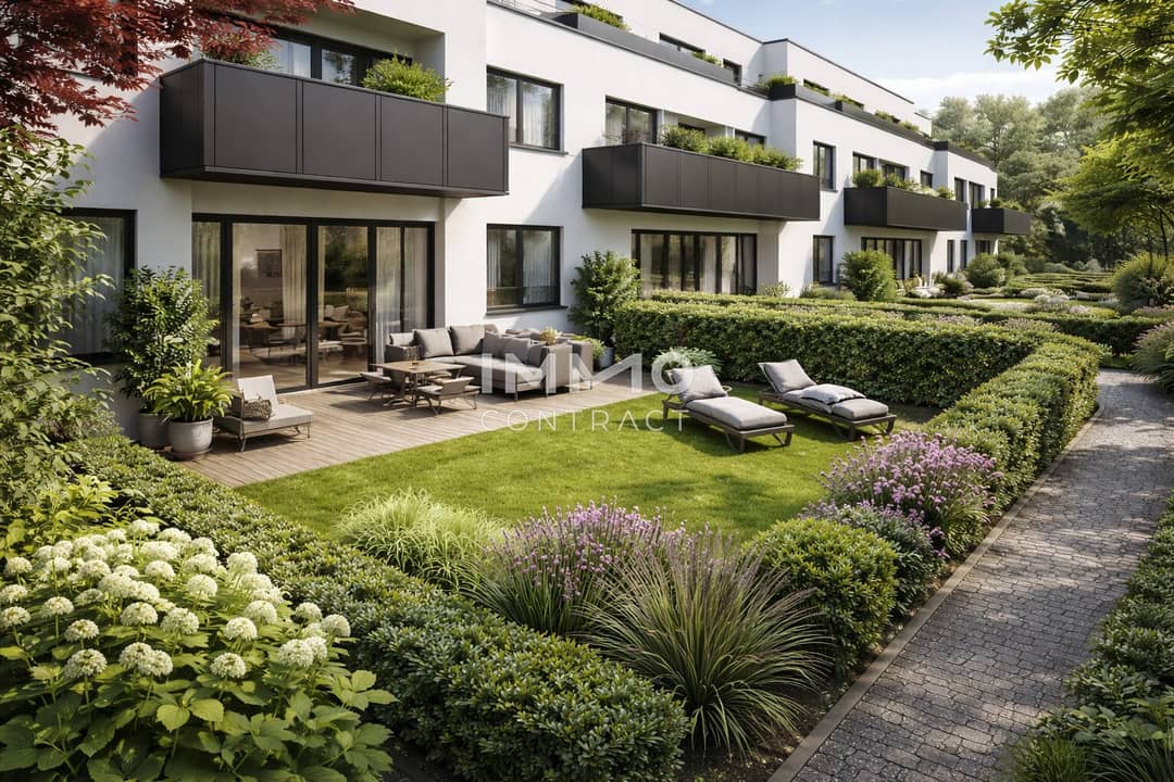 Wohnung mit Eigengarten und Loggia im Erstbezug