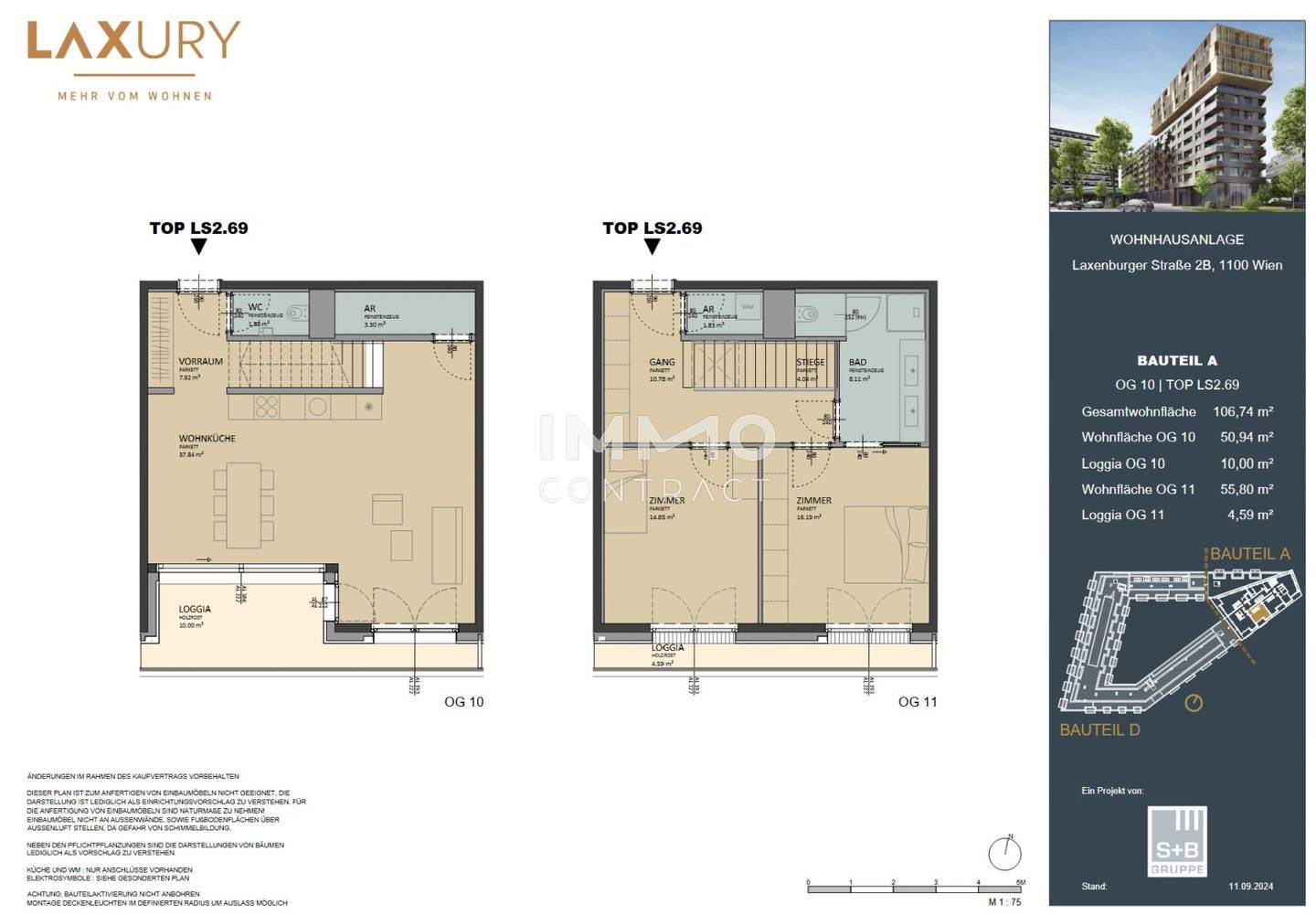 Maisonette apartment first occupancy near main station loggia