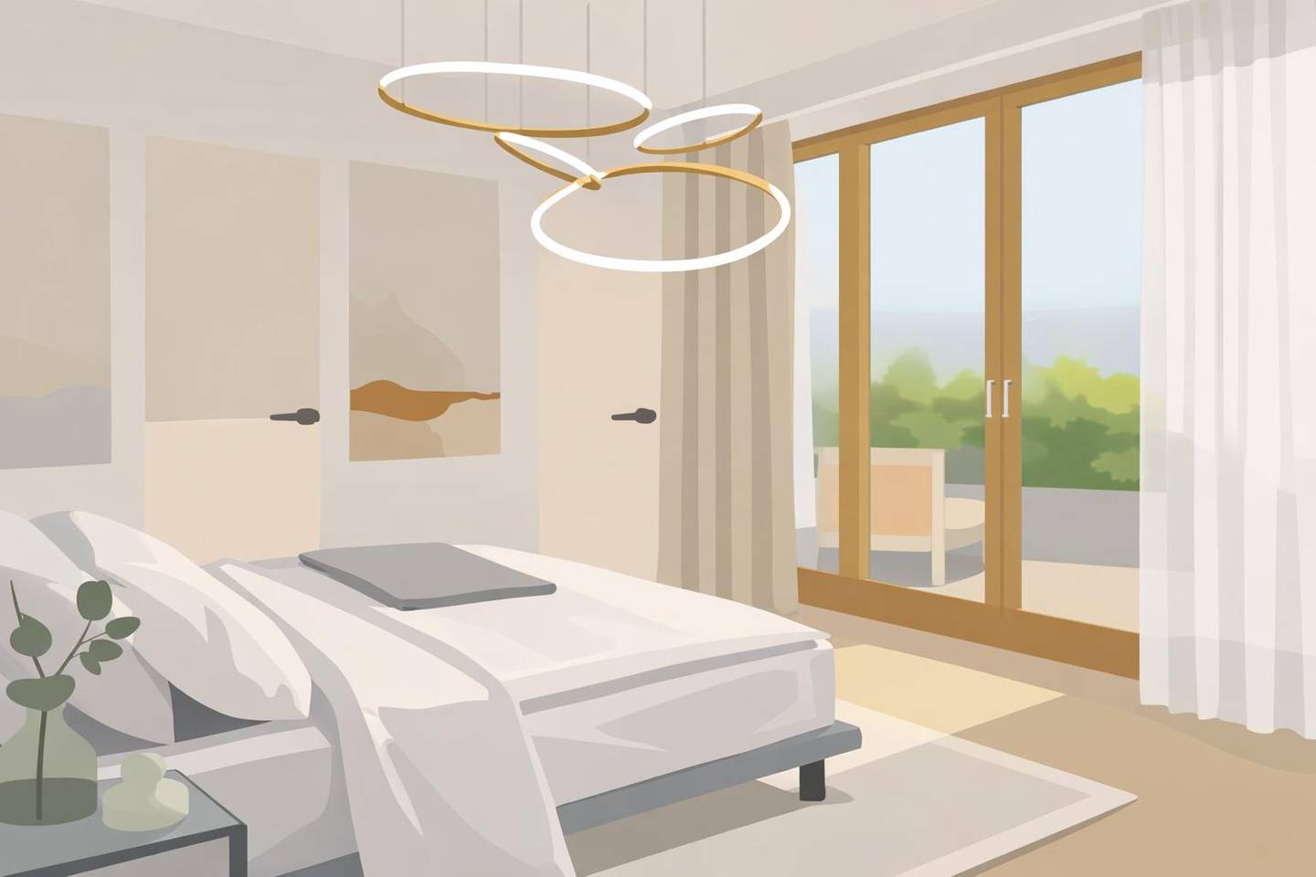 Wohnung mit offener Wohnküche und Balkon