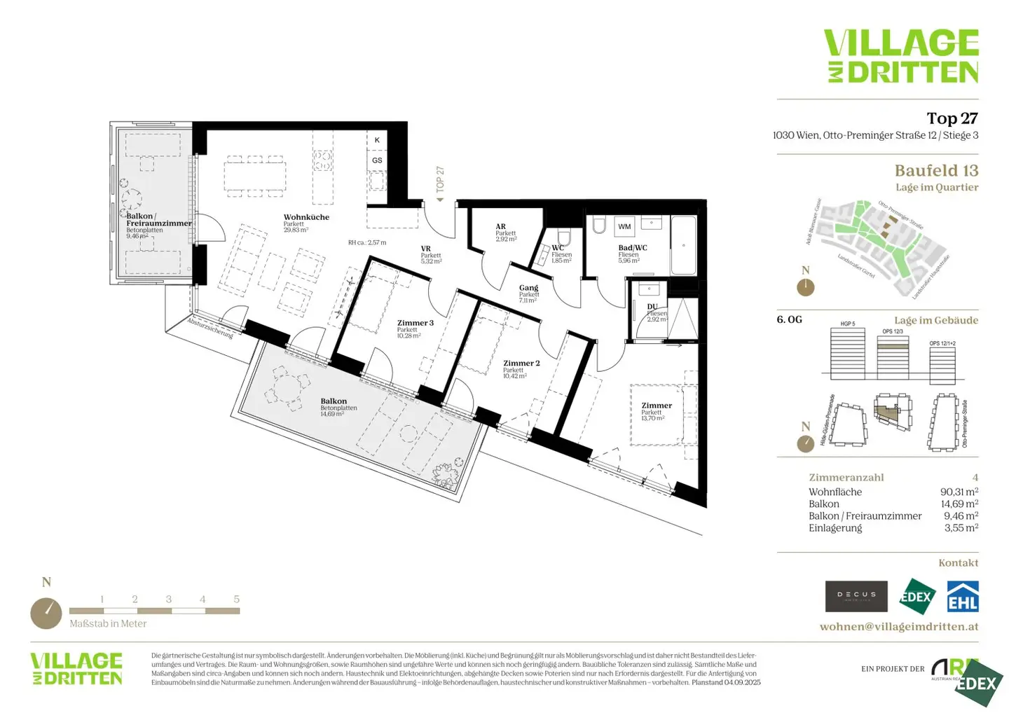 4-Room New Build 90m² Vienna 1030