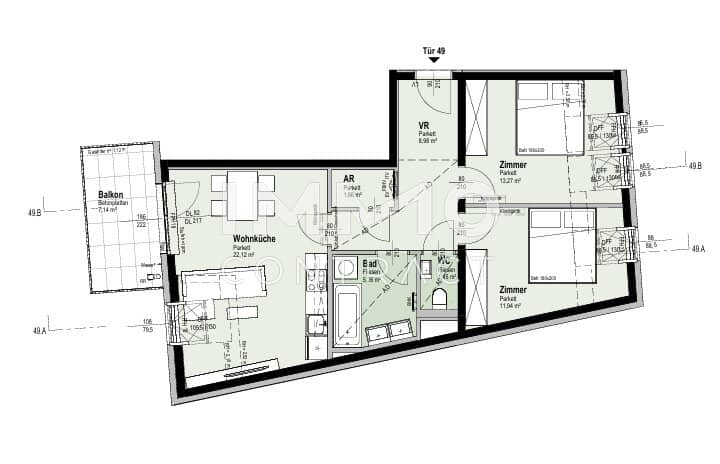 Brand new top floor apartment near Old Danube
