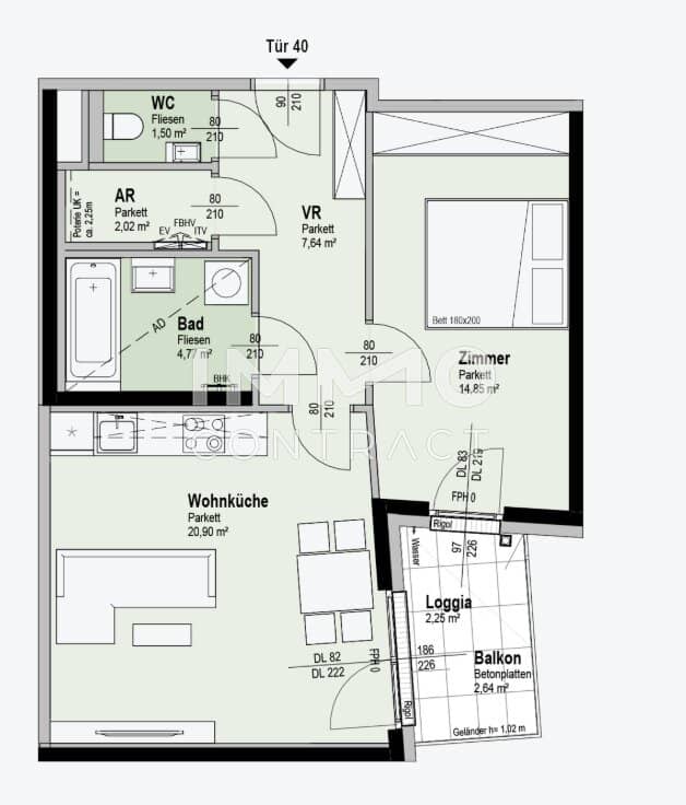 Top floor apartment near the Old Danube
