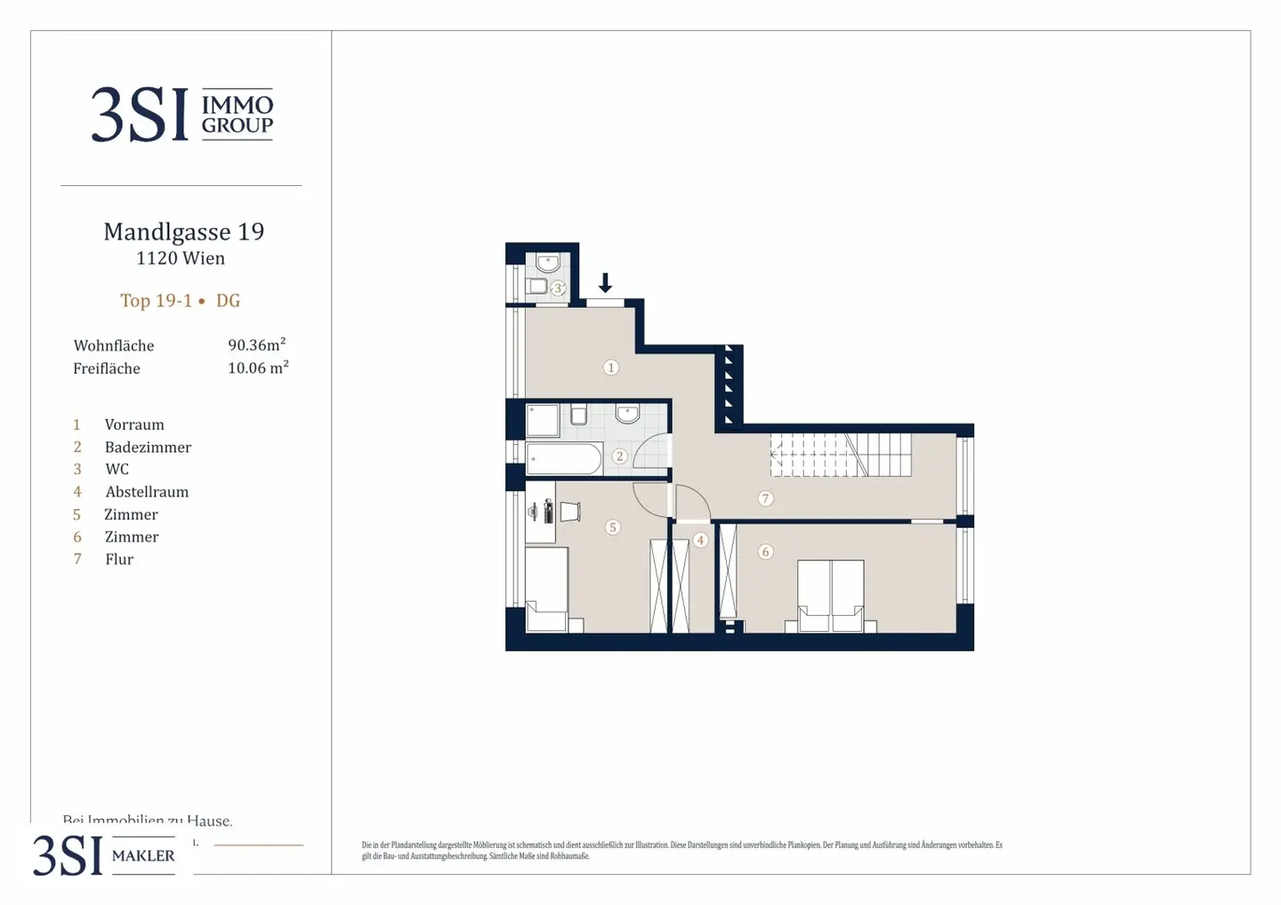 Attic apartment with terrace and fully furnished